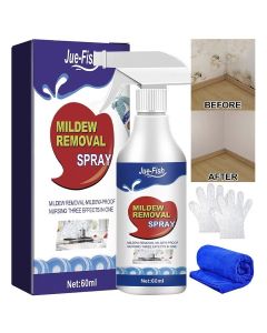 Mildew Removal Spray With Towel And Brush, All Purpose Household Cleaner Spray, Suitable For Walls,Tiles, Floors, Sinks, Bathtubs And Toilets, Spray Cleaner For Ceiling, 60ML
