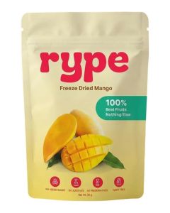 Rype Freeze Dried Mango - 100% Real Fruit, No Added Sugar, Healthy Snack, Vegan, Gluten Free, 20g Pack