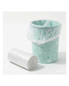 1 Roll White Garbage Bags 10 Gallon, 20 Bags per Roll, Trash Bags & Waste Bin Liners