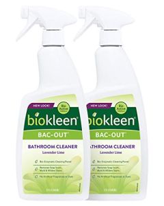 Biokleen BacOut Natural Bathroom Cleaner 2 Pack Enzyme Professional Strength Enzymatic Cleaner for Bathroom EcoFriendly PlantBased No Artificial Fragrance Packaging May Vary