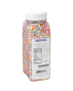 DECOPAC Deluxe Easter Quins 17oz Fancy Sprinkles Shaped Like Animals Eggs Candy Sprinkles in Handheld Container Edible Sprinkles For Celebration Cakes Cupcakes Cookies