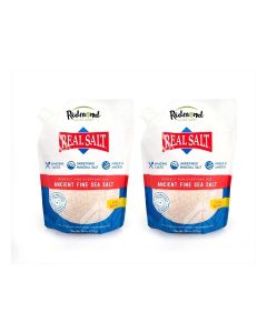 Redmond Real Salt - Ancient Fine Sea Salt, Unrefined Mineral Salt, 26 Ounce Pouch (2 Pack)