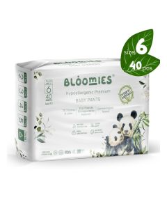 Organic Bamboo Baby Pants Size 6 (15+kg baby) 40pcs/ Eco-friendly, Hypoallergenic, Non-toxic, Breathable Pullups