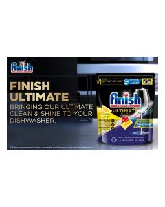 Finish Powerball Ultimate All in 1, Dishwasher Detergent Tablets for Ultimate Clean & Diamond Shine, Lemon Sparkle, 85 Tabs