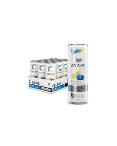 CELSIUS Fizz Free Blue Razz Lemonade Sugar Free Energy Drink 12 Fl Oz Pack of 12