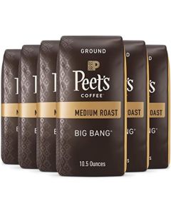 Peet's Coffee Big Bang Medium Roast Ground Coffee - 63 Ounces (6 Bags of 10.5 Ounces)