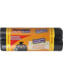 Enviro Guard Anti Bacterial Garbage Bags - Heavy Duty, 120 cm x 140 cm, Black, 2 Rolls