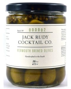 Jack Rudy Cocktail Co Vermouth Marinated Green Pitted Olives