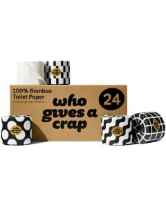 Who Gives A Crap 100 Bamboo Toilet Paper 24 Rolls 3 Ply 330 Sheets Long Strong Soft Toilet Tissue Renewable Tree Free Bathroom Tissue Made with Bamboo Fibers