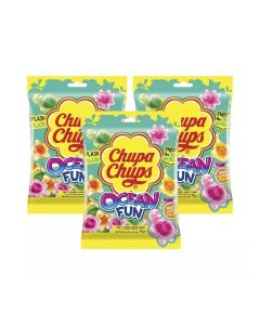 Chupa Chups Ocean Fun Fruit Flavor Gummy Candy- 3X90gms