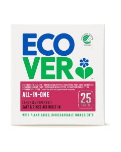 ecover All In One Dishwasher Tablets-25 Lemon & Grapefruit 500G