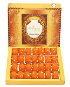Ghasitaram Gifts Jaiccha Sweets Motichoor Laddoo/Boondi Laddoo Box (800 GMS)/Gift for Diwali Gifts,Holi,Rakhi,Valentine,Christmas,Birthday,Anniversary,Her,Him/