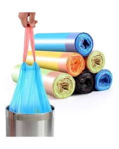 Trash Bags, 50X45Cm Garbage Bags With Handle, 5 Rolls 50 Bags Bulk Can Liners
