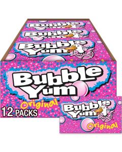 BUBBLE YUM Original Flavor Chewy Bubble Gum Packs 282 oz 12 Count
