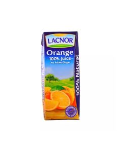 Lacnor Orange Fruit Juice Without Added Sugar Juice- 8X180ml