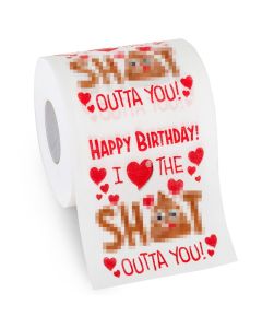 Large Gag Toilet Paper Roll by Aliza Husband Birthday Gift Happy Birthday Toilet Paper for Men Boyfriend Wife Girlfriend Friend Sister Brother Valentines Gift for Him Her