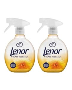 Lenor Summer Breeze Crease Releaser Spray Twin Pack 2 x 500ml Fabric Wrinkle Remover Clothing Freshener Odour Eliminator No Iron Fabric Care
