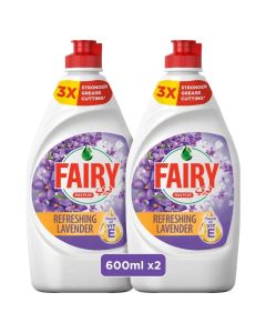 Fairy Max Plus Refreshing Lavender Fragranced Dishwashing Liquid- 2X600ml