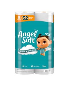 Angel Soft Toilet Paper 8 Mega Rolls 32 Regular Rolls Soft and Strong Toilet Tissue