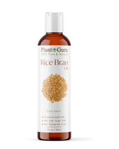 Rice Bran Oil 4 fl oz 100 Pure Natural Carrier Oil for Skin Face Body and Hair Moisturizing Great for DIY Creams Lotions and Lip Balms