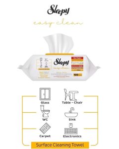 Multi-Purpose Cleaning Wet Wipes, Herbal Soap & Eucalyptus Fragrance Additive 100 Wipes (For Cleaning Glass, Tables, WC, Sinks, Carpets, and Electronics)