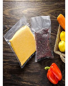 FRESHWORLD Food Grade; BPA-Free; Microwaveable; Ready Vacuum Bags with 90 Micron Thickness / travel friendly / Airtight / storage bags / packing / One side Embossed,(15cm x25cm(PACK OF 100