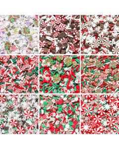 EHOPE Fake Sprinkles Fake Christmas Sprinkles Polymer Clay Sprinkles Polymer Sprinkles Christmas Polymer Clay Slices Fake Candy Sprinkles for Nail Art DIY Crafts Cake PhoneChristmas90g9 Styles