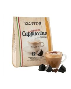 Cappuccino Coffee Capsules / Compatible with Dolce Gusto® Coffee Machines / Premium Cappuccino Blend / 12 Capsules Pack / Rich Espresso, Creamy Froth & Café-Style Coffee