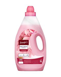 Jennifer's Fabric Softener Floral Pink 3 Liters - Superior Softening, Long-Lasting Fragrance, Eazy Iron, Gentle on Fabrics