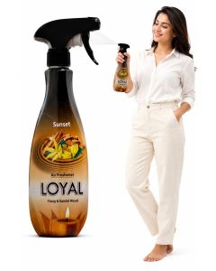 Air Freshener Sunset Spray – Ylang & Sandal Wood 450ML, Concentrated Liquid Room Freshener for Home, Office & Odor Removal