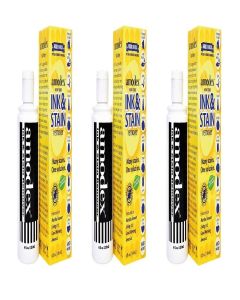 Amodex Ink & Stain Remover for Clothes, Leather and Skin - Removes Ink, Ballpoint, Sharpie, Grease and More, Works on Set-in Stains, Gentle but Powerful, 4oz/120ml Bottle (Pack of 3)