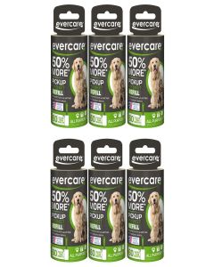 Evercare Extra Sticky Pet Lint Roller Refill 60 Sheets, 6-Pack