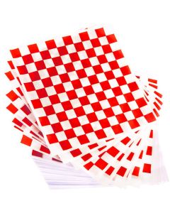 Extra Large Grease Resistant Red Checkered Sandwich Liner 300 Sheet Pack Microwave Safe 15x15 in Wax Paper Deli Wrap for Restaurants Churches BBQs Concession Stands School Carnivals and Fairs