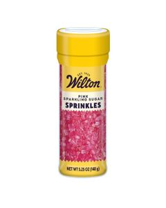 Wilton Pink Sparkling Sugar Shimmering Sprinkles for Decorating Cakes Cupcakes Cookies Desserts Edible Pink Sugar Crystals for Baking 52 oz