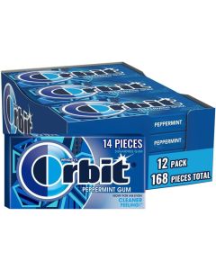 Orbit Peppermint Sugarfree Chewing Gum - 12 Packs