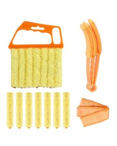 10Pack Window Blind Cleaner Set Includes 1 7Finger Detail Brush 1 Shutter Cleaning Brush and Replacement Heads Efficient for Blinds Vents Keyboards and More