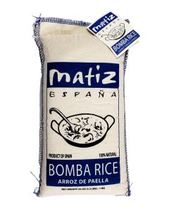 Matiz Espaa Bomba Paella Rice from Spain 22 lbs Firm Natural Spanish Grain Round Medium Short Risotto and Arrow Negro Gluten Free 1 bag
