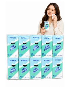 Pocket Tissue 20 Pack, Ultra Soft 3-Ply Facial Tissue, 20 Individual Travel Tissue Packs, 10 Sheets Each, Disposable Pocket Handkerchief for Travel, Office, Car & Daily Use