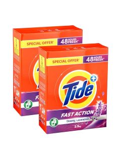 Tide Fast Action Downy Lavender Washing Powder 2 x 2.5 kg