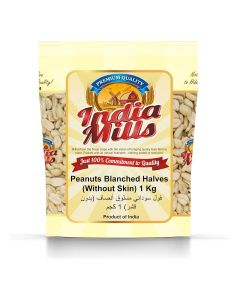 India Mills Peanuts Blanched Halves (Without Skin) 1 Kg