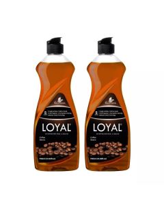 Loyal 5 In 1 Dishwashing Liquid With Coffee Beans Fragrance and Natural Enzymes- 2X700ml