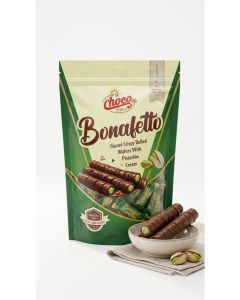 Choco Palace Bonafetto Glazed Crispy Rolled Wafers with Pistachio Cream & Milk Chocolate Coating