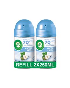 Air Wick Automatic Air Freshener Spray Refill, Fresh Linen Scent, 250ml x 2