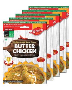 Nimkish Butter Chicken Masala Pack of 5 (30g*2 each), Ready to Cook Spice Mix, Instant Masala for Indian Dishes
