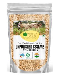 Organic Unpolished White Sesame Seeds For Eating, Raw Til Seeds 1KG