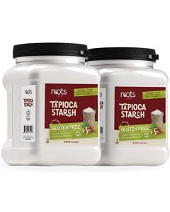 Roots Circle All Natural Tapioca Starch Non GMO GlutenFree Flour with No Preservatives Kosher for Passover Thickener for Soups Gravies Sauces 2 Pack 34oz