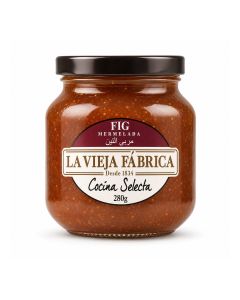 La Vieja Fabrica Cocina Selecta Fig Jam 280g, Spanish Fig Mermelada Fruit Spread, Breakfast Cheese and Baking Jam Since 1834