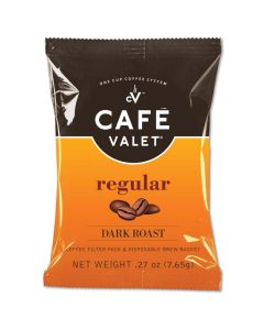 Caf Valet Regular Dark Roast Single Serve Coffee Packets 84 Count For Use with Caf Valet Single Serve Cofee Makers Disposable Brew Basket Cofee Pack