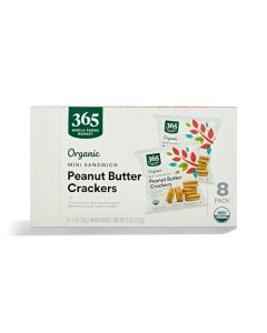 365 by Whole Foods Market Organic Mini Peanut Butter Sandwich Crackers 8 Count 1 Ounce