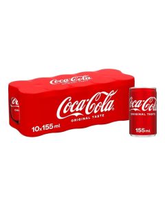 Coca Cola Regular Taste Carbonated Drink Mini Can- 10X155ml